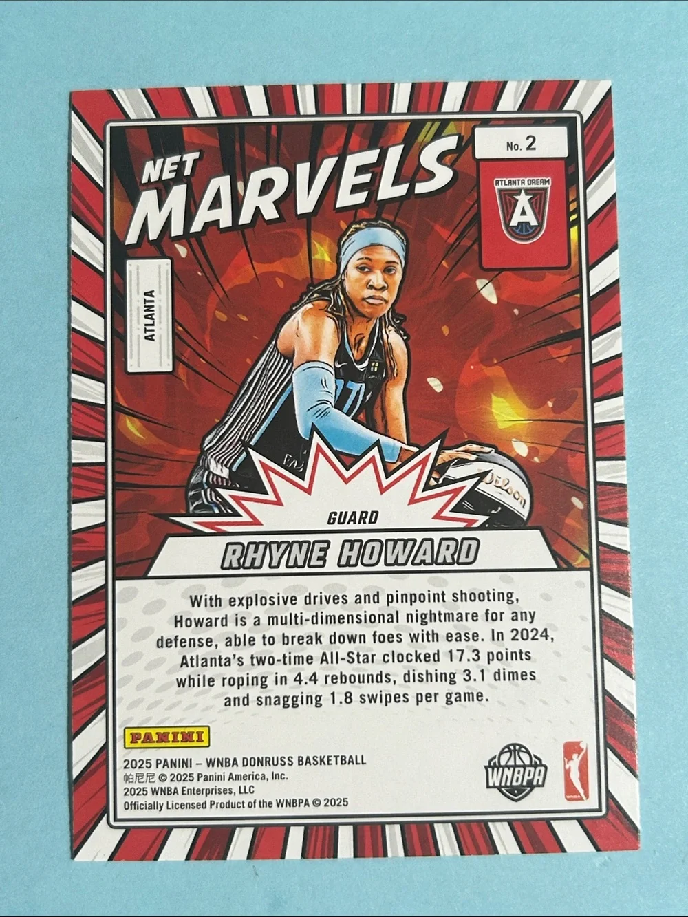 Rhyme Howard,Atlanta Dream,2025 Panini Marvels WNBA card #2